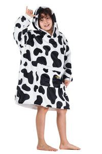 Jump Pocket Kids Size Cow Print Blanket Hoodies