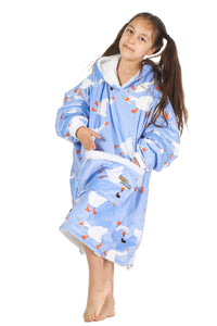 Jump Pocket Kids Size Goose Goose Blanket Hoodies