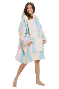 Jump Pocket Tie-Dye Blanket Hoodie