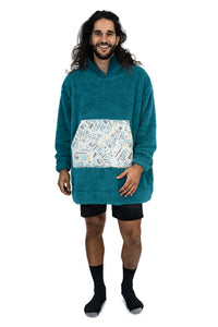 Jump Pocket MOD Teal Short Hoodie Blanket (for Free Bundle)